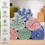 Blue & White Striped Bamboo 250 GSM Bath Towel - Image 5