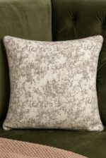Off White & Beige Abstract Jacquard Square Cushion Covers