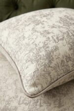 Off White & Beige Abstract Jacquard Square Cushion Covers - Image 3