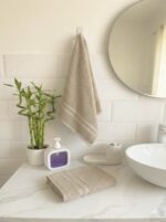 Beige Bamboo Ultra-Soft 450 GSM 2-Pcs Hand Towels