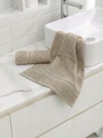 Beige Bamboo Ultra-Soft 450 GSM 2-Pcs Hand Towels - Image 5