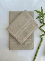 Beige Bamboo Ultra-Soft 450 GSM 2-Pcs Hand Towels - Image 4