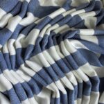 Blue & White Striped Bamboo 250 GSM Bath Towel - Image 3