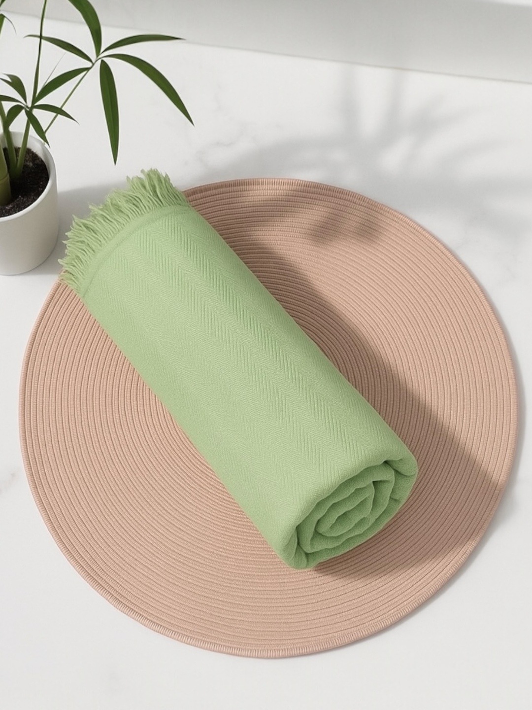 2 (2) 250 GSM Solid Bamboo Turkish Towel - Image 1