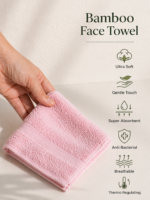 Bamboo Face Towels | 600 GSM| 30*30 cm | Set of 3 - Image 5