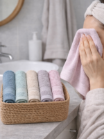 Bamboo Face Towels | 600 GSM| 30*30 cm | Set of 3 - Image 4
