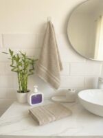 Beige Bamboo Ultra-Soft 450 GSM 2-Pcs Hand Towels