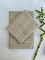 Beige Bamboo Ultra-Soft 450 GSM 2-Pcs Hand Towels - Image 5