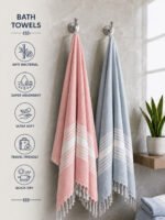 100% Bamboo Bath Towel Set of 2 – Ultra Soft & Quick Dry - Image 2